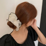 Silk Hair Hoop for Women Party Accessories Big Retro Bow Scrunchie