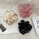 Silk Hair Hoop for Women Party Accessories Big Retro Bow Scrunchie