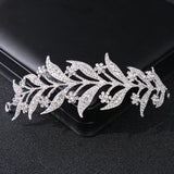 Crystal Leaf Vine Bridal Tiaras Wedding Hair Accessories