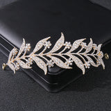 Crystal Leaf Vine Bridal Tiaras Wedding Hair Accessories