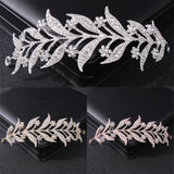 Crystal Leaf Vine Bridal Tiaras Wedding Hair Accessories