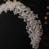 Silver Crystal Hairband Rhinestones Tiaras Crown Bridal Headpiece