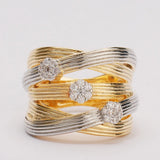 Silver Plum Blossom Branch Stones CZ Women Rings Wedding Jewelry