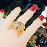 Silver Plum Blossom Branch Stones CZ Women Rings Wedding Jewelry