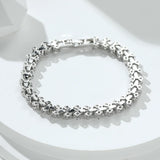 Roman Heart Bracelet for Women with Zircon Crystal Stones