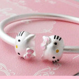 Doraemon Cartoon Silver Plated Bangles Mother Son Bracelet Gift