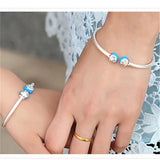 Doraemon Cartoon Silver Plated Bangles Mother Son Bracelet Gift