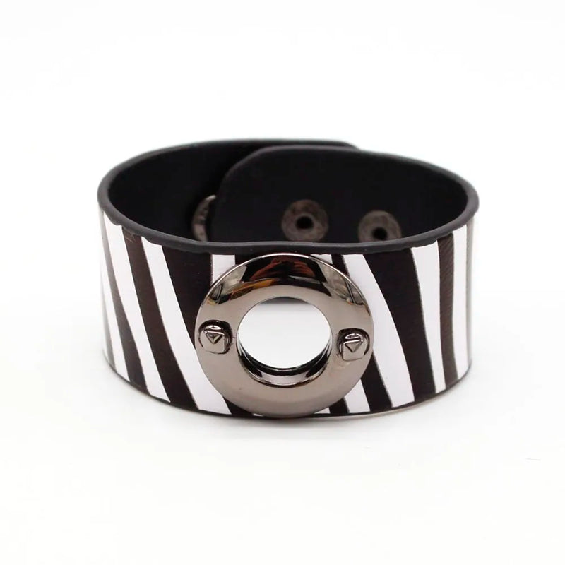 Geometric Buckle Leather Bracelet for Women