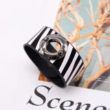 Geometric Buckle Leather Bracelet for Women