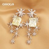 Geometric Lines Hollow Earrings for Women Unique Jewelry