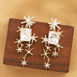 Geometric Lines Hollow Earrings for Women Unique Jewelry