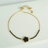 Flower Charm Bracelet with Shell Pendant