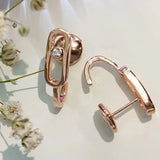 Zircon Stud Earrings Versatile Style for Girlfriend Birthday