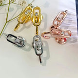 Zircon Stud Earrings Versatile Style for Girlfriend Birthday