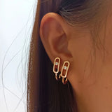 Zircon Stud Earrings Versatile Style for Girlfriend Birthday
