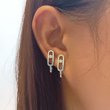 Zircon Stud Earrings Versatile Style for Girlfriend Birthday
