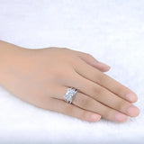 Sliver CZ Crystal Finger Rings Wedding & Engagement Ring R587