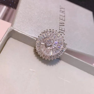 Clear Cubic Zirconia Women Engagement Ring Fasion Jewelry