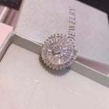 Clear Cubic Zirconia Women Engagement Ring Fasion Jewelry