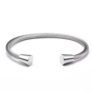 Stainless Steel Chain Link Charm Bracelet Men Women Punk Bangle