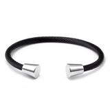 Stainless Steel Chain Link Charm Bracelet Men Women Punk Bangle