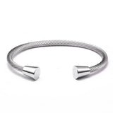 Stainless Steel Chain Link Charm Bracelet Men Women Punk Bangle