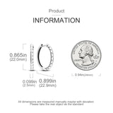 Geometric Zircon Hoop Earrings Silver Women Jewelry Gift