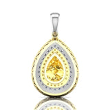 Sparkling Heart Zircon Pendant Necklace Wedding Engagement Jewelry