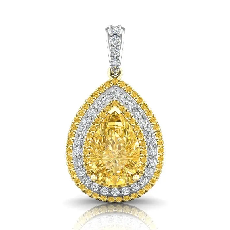 Sparkling Heart Zircon Pendant Necklace Wedding Engagement Jewelry
