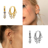 925 Silver Hoop Earrings Fine Jewelry For Couples Party
