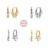 925 Silver Hoop Earrings Fine Jewelry For Couples Party