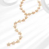 Crystal Star Pendant Choker Necklace for Women