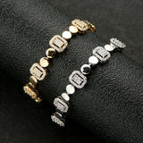 Square Link Chain Bracelet Bohemian Cuff CZ Femme Jewelry