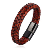 Men's Stainless Steel Beaded Bracelet Multilayer Leather Bracelet Gift