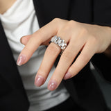 Stainless Steel Bracelet Ring Earrings Set for Women Chain Plated Jewelry