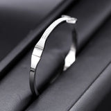 Stainless Steel Bracelet with Crystals Heart Charm for Women