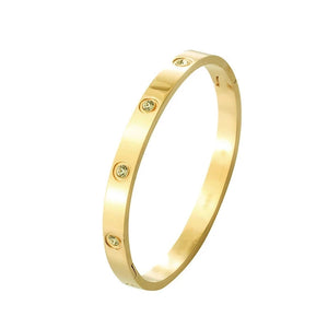 Crystal Charm Bangle for Women Cuff Bracelet Jewelry Gift