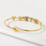 Stainless Steel Zircon Bangle Boho Jewelry Gift