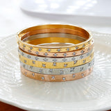 Star Shape Bracelet Stainless Steel Bangle Plated for Women