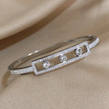 Stainless Steel Cuff Bracelet Bangle Geometric Charm Wristband