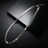 Stainless Steel Leaf Chain Necklace Plated Choker For Women