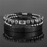 Stainless Steel King Crown Bracelet Men Adjustable Bangle