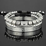 Stainless Steel King Crown Bracelet Men Adjustable Bangle