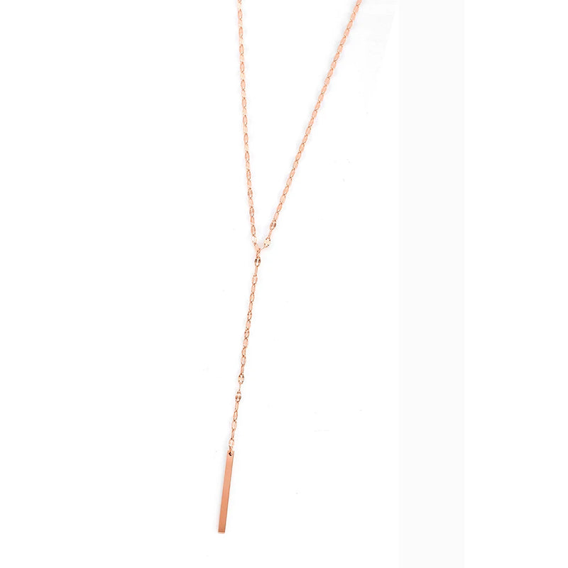 Stainless Steel V-shaped Necklace for Women Chain Choker Long Clavicle Necklace