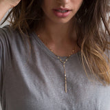 Stainless Steel V-shaped Necklace for Women Chain Choker Long Clavicle Necklace