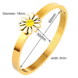 Sunflower Daisy Charm Bracelet Bangle For Women Wedding Jewelry Gift