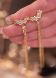 Star Zircon Tassel Earrings Long Dangle Jewelry