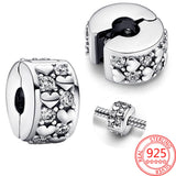 Pav Zircon Infinite Hearts Charm Fits Bracelet Silver Jewelry