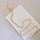 Snake Hairpin with Rhinestone Tassel Chain Pendant