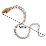 Snake Hairpin with Rhinestone Tassel Chain Pendant